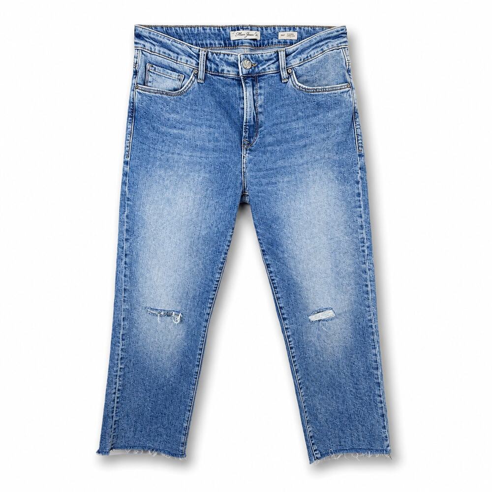 Mavi Jeans Co. Anthropologie Niki High-Rise Straight Crop Distressed Jeans - Picture 2 of 10